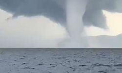 Bodrum açıklarında korkutan görüntü! Denizde dev hortum oluştu