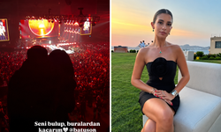 Fatih Terim’in kızı Buse Terim’den Yalın konserinde aşk dolu anlar