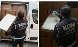 İzmir’de mobil depoya operasyon! Araçtan milyonlarca makaron çıktı
