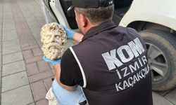 İzmir'de kaçakçılık operasyonu! 2 bin yıllık Zeus heykel başı ele geçirildi