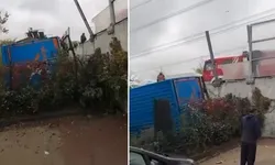Kontrolden çıkan TIR karşı şeride geçti: İki araca çarptı, 5 metreden aşağı uçtu