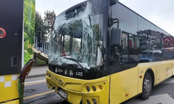 İki belediye otobüsü çarpıştı, yaralılar var!