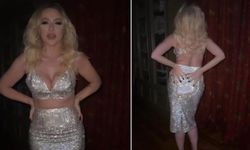 Hadise, derin dekolteli elbisesiyle dans etti