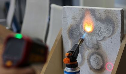 İzmir’de yangına dayanıklı sıva geliştirildi! Alevin yayılmasını 5 saat geciktiriyor