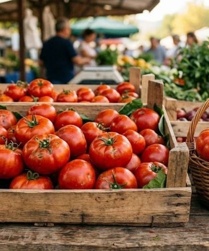 Pazara gidenler dikkat!  Kışlık menemen hazırlayanlar bunu yapıyor!Domatesin rengine değil sadece buna da bakın!