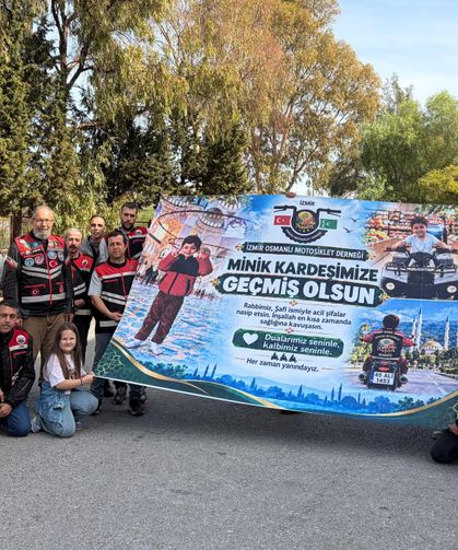 İzmir’de duygulandıran ziyaret! Lösemiyle mücadele eden Ali’nin motosiklet sevgisi karşılıksız kalmadı