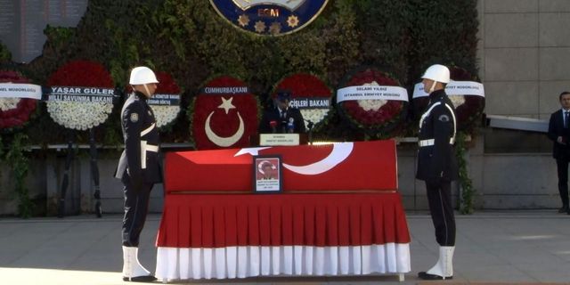 Trafik denetiminde şehit olmuştu! Polis Memuru Mehmet Ali Topatan için Emniyet Müdürlüğü’nde tören!