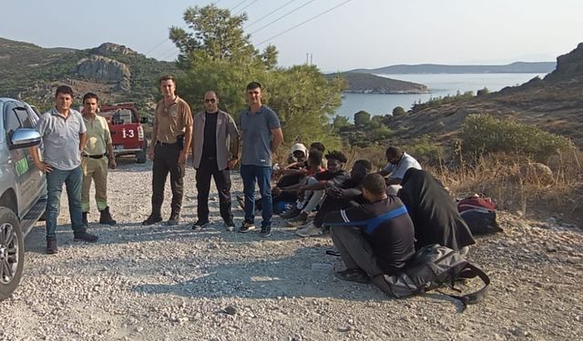 Foça'da 48 düzensiz göçmen yakalandı