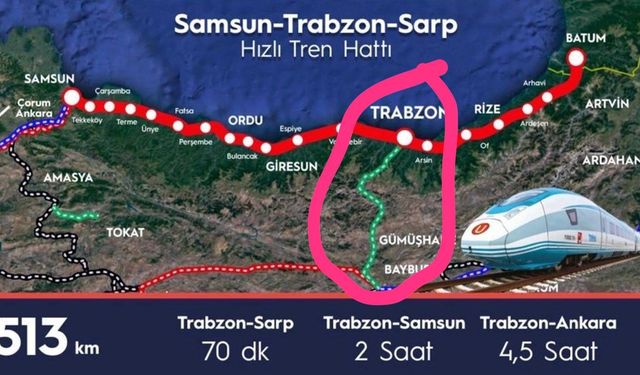 Karafazlı'dan Samsun-Sarp hızlı tren yolu çıkışı