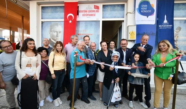 Menderes'te Atatürk Çocukları Kütüphanesi açıldı