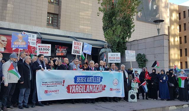 Saadet Partisi İzmir İl Başkanlığından İsrailli yöneticilere suç duyurusu