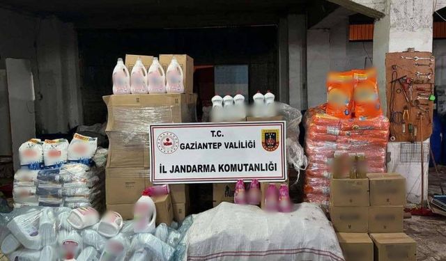 Gaziantep’te 3,5 milyon TL’lik sahte deterjan ele geçirildi