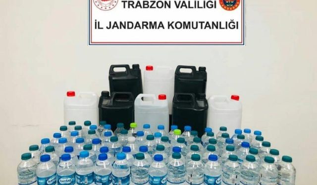 Trabzon'da yılbaşı öncesi jandarmadan sahte alkollü içki operasyonu