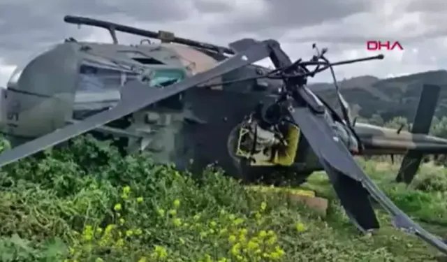 İzmir'den kalkan askeri helikopter zorunlu iniş yaptı