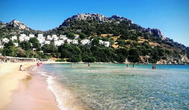 Taş yok, dalga az, deniz sığ: Metrelerce yürüyorlar, deniz hala bele bile gelmiyor! Altın kumlu koy ailelerin gözdesi