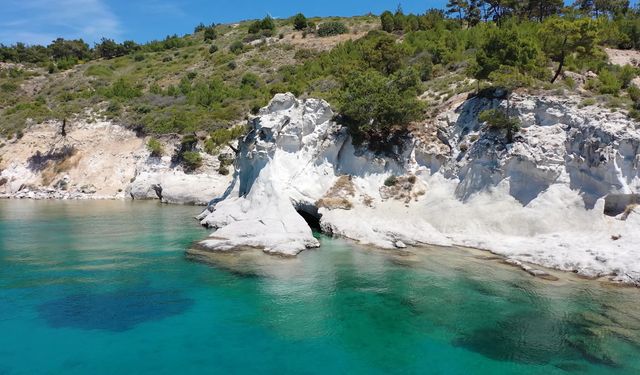 Burası İzmir’in ‘Beyaz Kayaları’ | Kışın huzurun kalbine kaçamak yapabileceğiniz adres