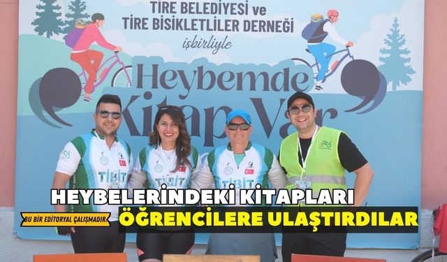 Heybelerindeki kitapları, öğrencilere ulaştırdılar