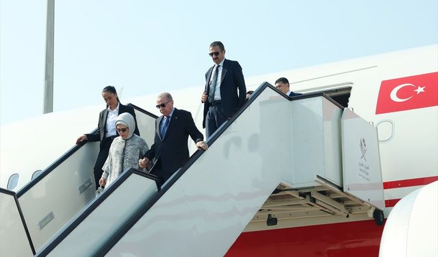 Cumhurbaşkanı Erdoğan Katar ziyaretinin ardından Türkiye'ye döndü!
