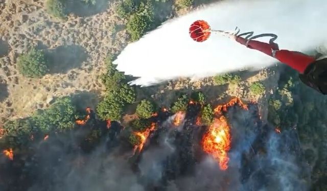 Menemen'de korkutan yangın! Havadan ve karadan müdahale sürüyor
