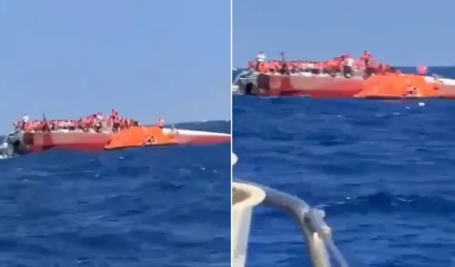 Girne açıklarında korku dolu anlar: 279 kişilik gemi alabora oldu! Denizde zamana karşı yarış başladı