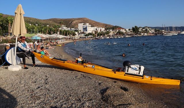 İstanbul'dan kano ile yola çıktı, Bodrum'a ulaştı! Sırada çok daha uzun bir rota var