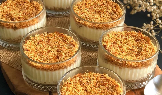 Kadayıf ve muhallebinin en lezzetli buluşması! Bu tarifi deneyen vazgeçemiyor