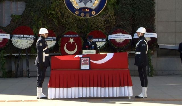 Trafik denetiminde şehit olmuştu! Polis Memuru Mehmet Ali Topatan için Emniyet Müdürlüğü’nde tören!