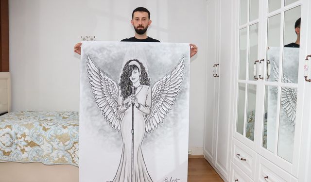 Sobanın kömürünü tuvale taşıdı: Bergen portresiyle kadına şiddete dikkat çekti