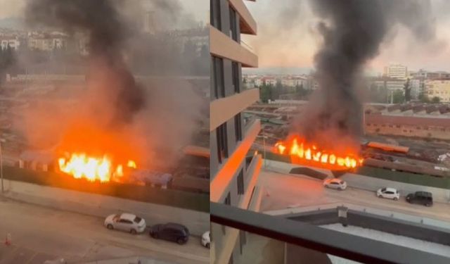 Alsancak Garı'nda patlama sonrası yangın çıktı! Bölgeye ekipler sevk edildi