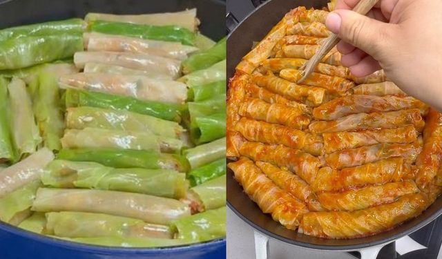 Yaprakları parçalanmasın, iç harcı dağılmasın! Lahana sarmasını böyle yapınca tadına doyum olmuyor