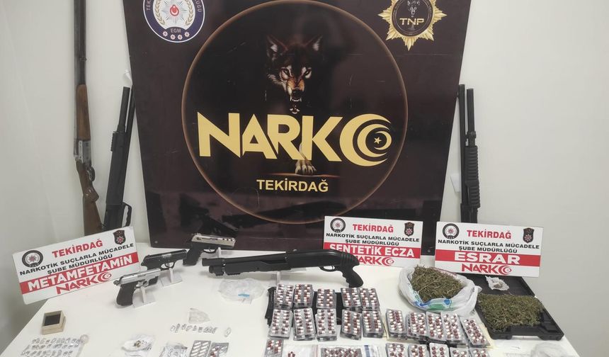 Tekirdağ'da 150 polisle uyuşturucuya darbe: 24 gözaltı