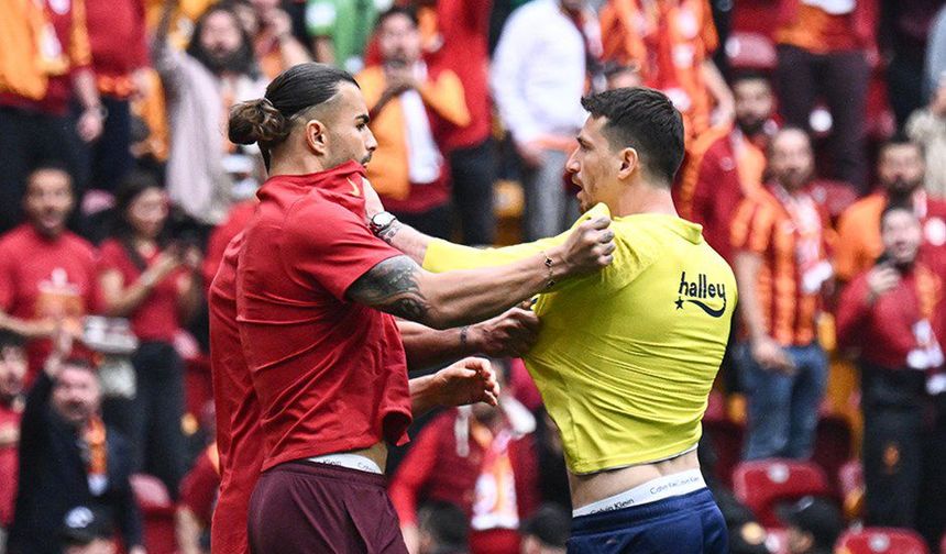 Derbi öncesi birbirlerine girdiler! Galatasaray-Fenerbahçe maçında kavga