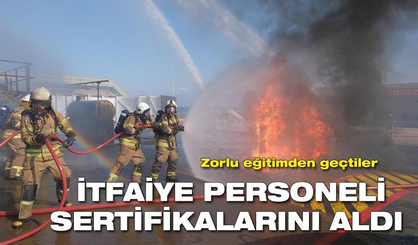İzmir'de JOIFF akreditasyonu için zorlu eğitimlerden geçen itfaiye personeline sertifika