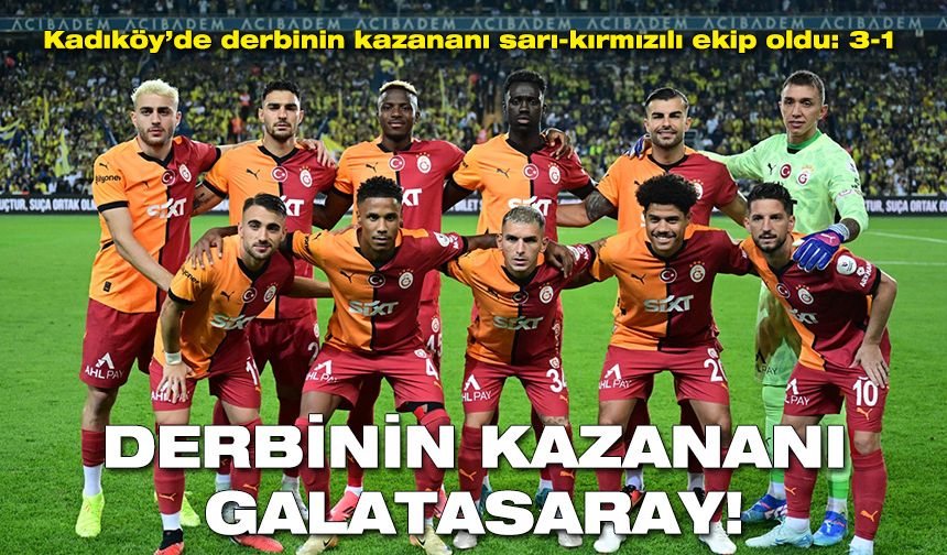 Kadıköy'de Galatasaray sevindi| Derbinin kazananı Galatasaray!