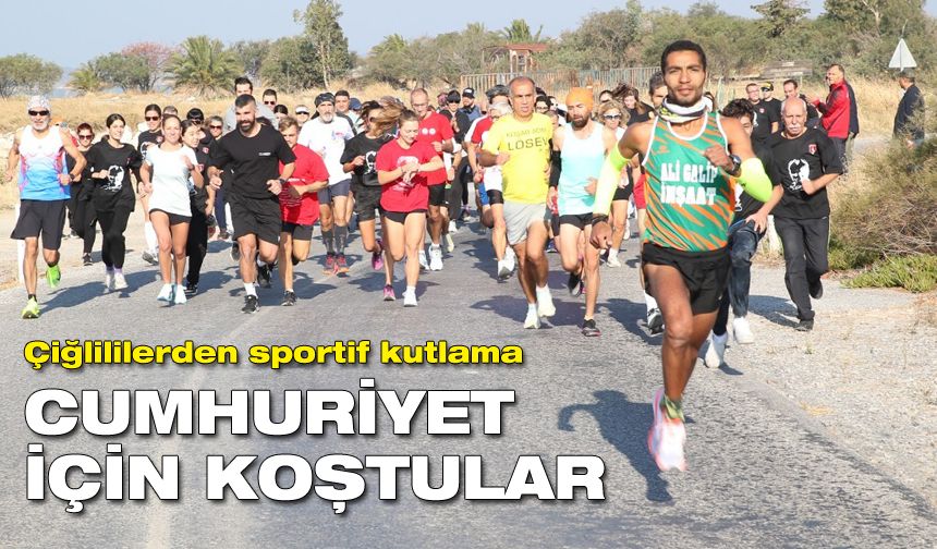 Çiğlililer’den sportif kutlama: Cumhuriyet ve Atatürk için koştular