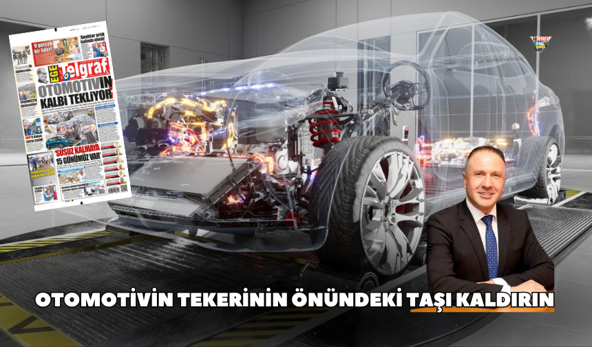 Otomotivin tekerinin önündeki taşı kaldırın