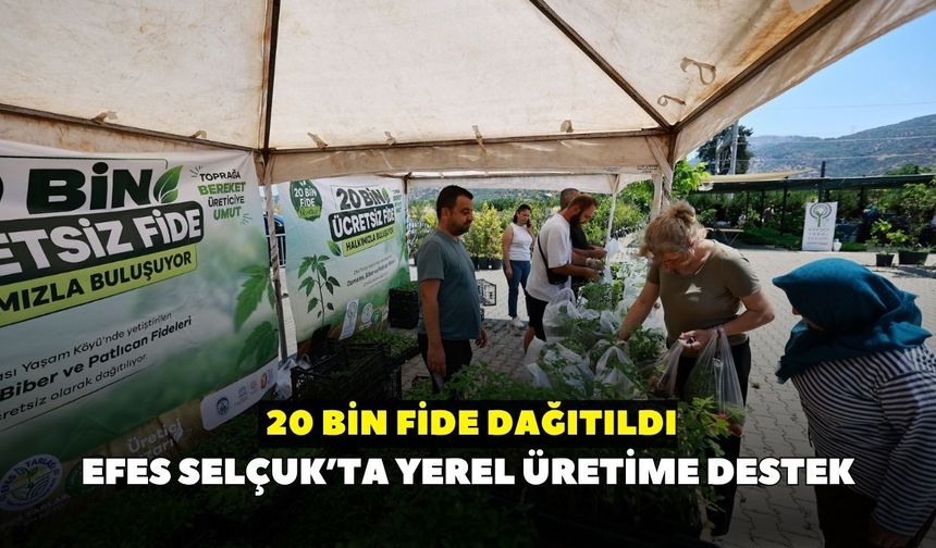 Efes Selçuk’ta yerel üretime destek: 20 bin fide dağıtıldı