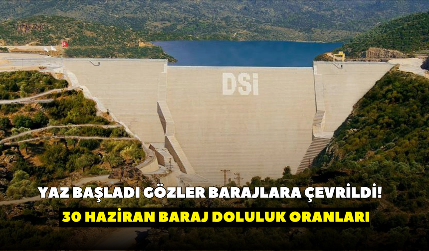 Yaz başladı, gözler barajlara çevrildi! İZSU açıkladı: 30 Haziran baraj doluluk oranları