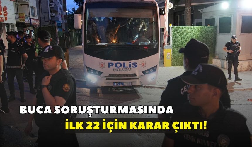 Buca soruşturmasında ilk 22 için karar çıktı! Tutuklanan isimler belli oldu