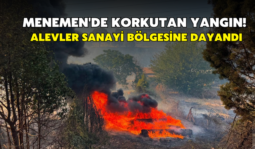 Menemen'de korkutan yangın! Alevler sanayi bölgesine dayandı