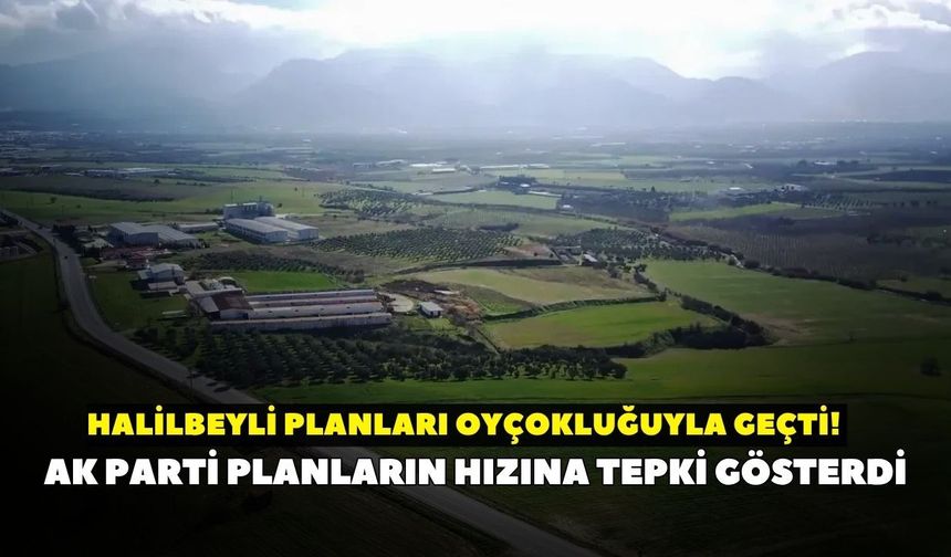 Halilbeyli planları oyçokluğuyla geçti! AK Parti planların hızına tepki gösterdi
