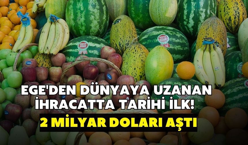 Ege'den dünyaya uzanan ihracatta tarihi ilk! 2 milyar doları aştı