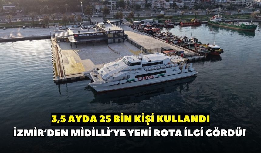 İzmir’den Midilli’ye yeni rota ilgi gördü! 3,5 ayda 25 bin kişi kullandı