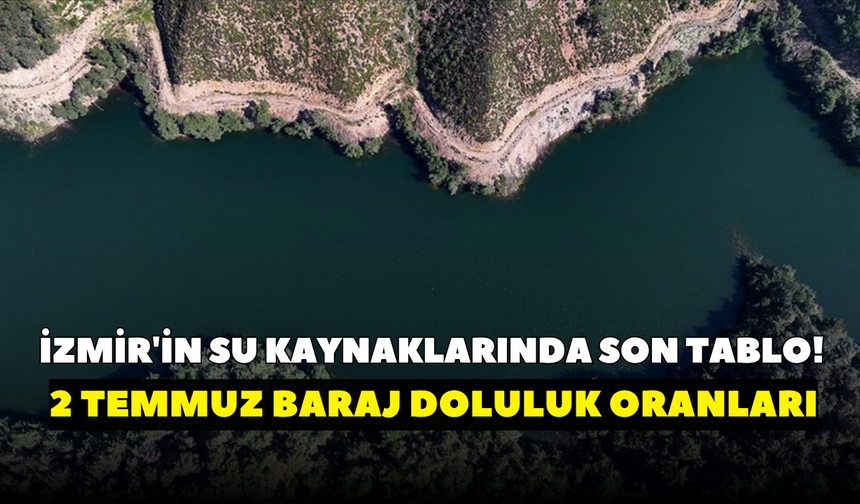 İzmir'in su kaynaklarında son tablo! İZSU açıkladı: 2 Temmuz baraj doluluk oranları