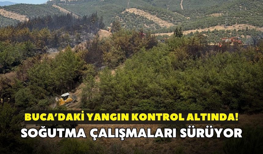 Buca Gökdere’deki yangın kontrol altına alındı! Soğutma çalışmaları sürüyor