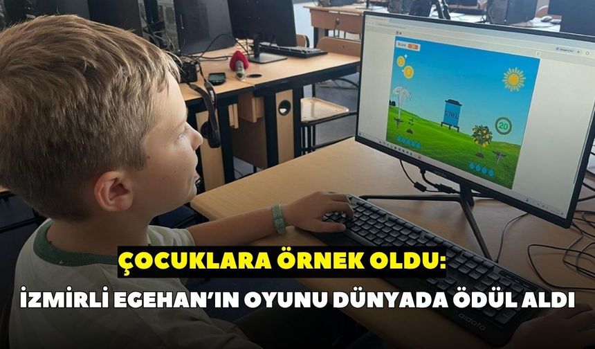 İzmirli Egehan, su tasarrufu için oyun geliştirdi, uluslararası ödül aldı