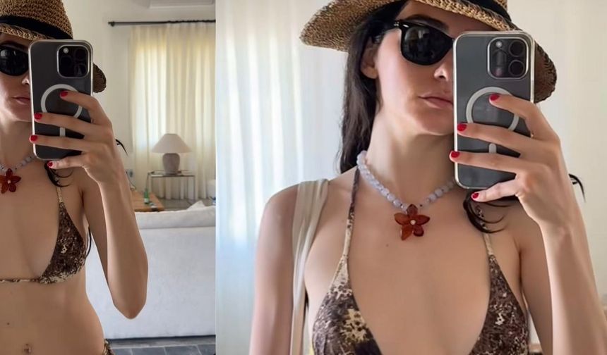 İnci Taneleri'nin Dilber'i Hazar Ergüçlü tatil pozlarıyla gündemde! Bikinili paylaşımı ise dikkat çekti