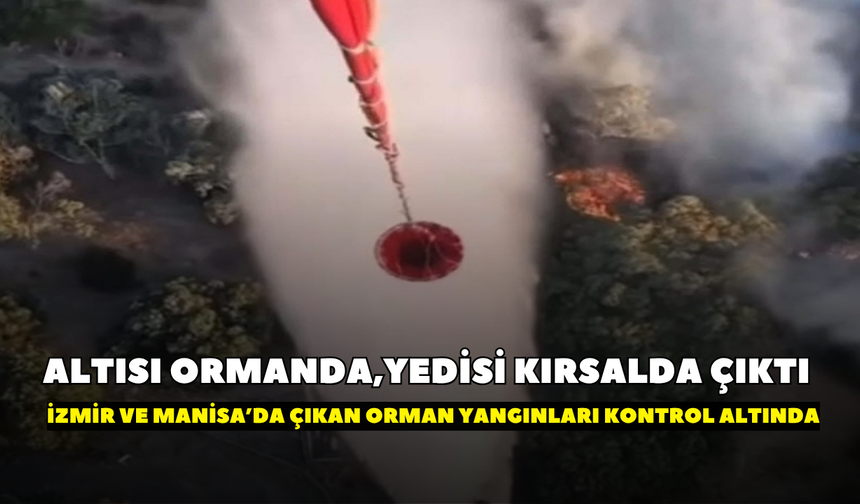 6'sı ormanda, 7'si kırsalda! İzmir ve Manisa'da 13 yangın kontrol altına alındı