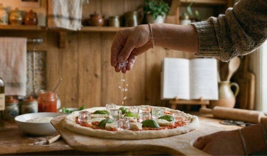İtalyan usulü lezzetli pizza yapmak artık çok kolay! Fırına vermeden önce 2 parça atın kenarı kıtır, içi yumuşacık olsun