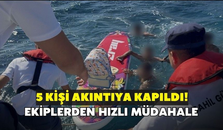 Seferihisar'da 5 kişi akıntıya kapıldı! Ekipler tarafından kurtarıldılar